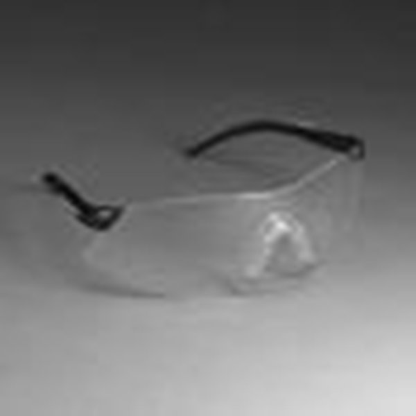 GLASSES,SAFETY,BLACK FRAME CLEAR LENS - Clear Lens